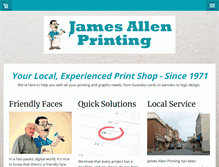 Tablet Screenshot of jamesallenprinting.com